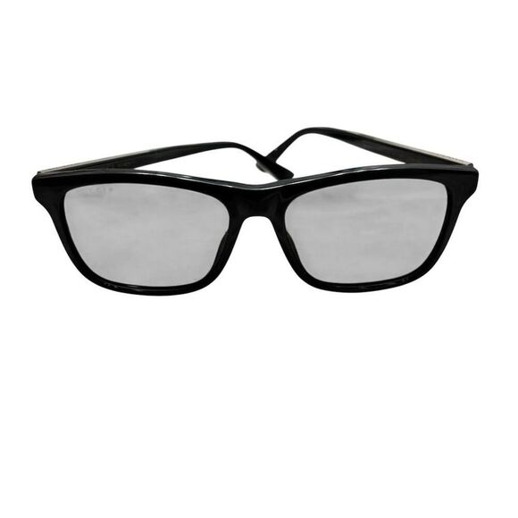 Gucci Unisex Square Sunglasses Black Frame Gray Lens UV400 Protection - Picture 1 of 13